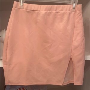 Pink mini skirt